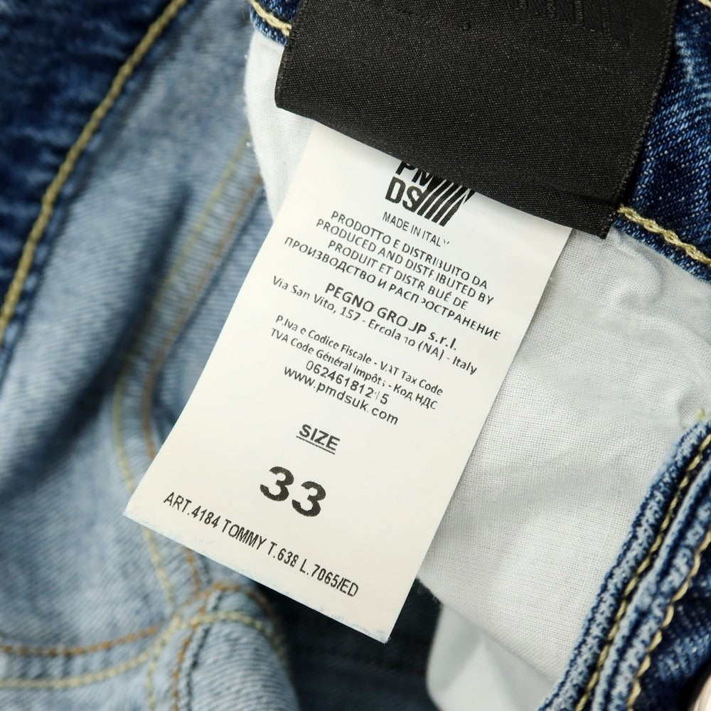 【SALE10%OFF/返品不可】【新品】ピーエムディーエス PMDS 42-135PM TOMMY コットンポリウレタン デニムパンツ ジーンズ ブルー【 サイズ33 】【 状態ランクN 】【 メンズ 】