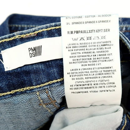 【新品】ピーエムディーエス PMDS 42-133PM PAUL ストレッチ コットン デニムパンツ ジーンズ ネイビー【サイズ33】【 状態ランクN 】【 メンズ 】