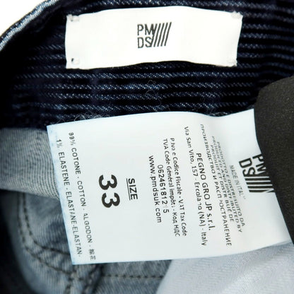 【新品】ピーエムディーエス PMDS 42-145PM GERARD ストレッチ コットン フロッキー デニムパンツ ネイビー【サイズ33】【 状態ランクN 】【 メンズ 】
