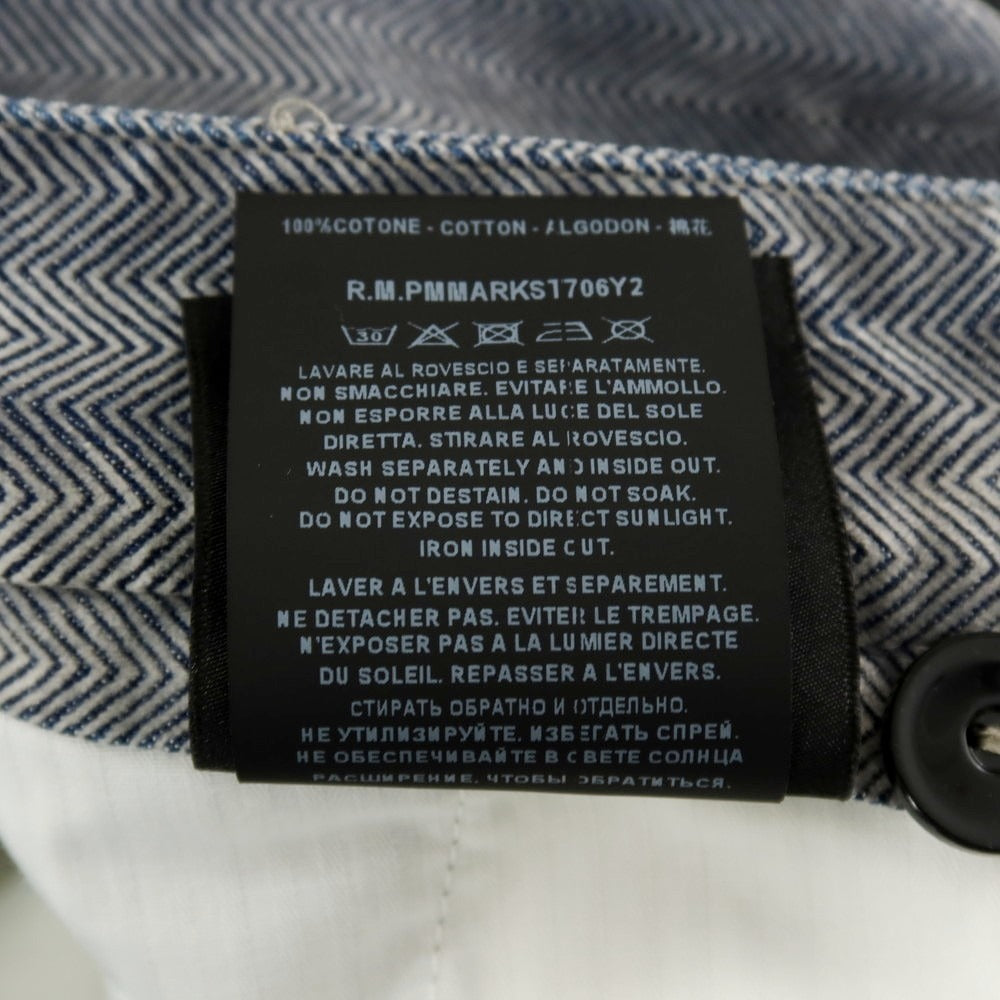 【SALE50%OFF/返品不可】【新品アウトレット】ピーエムディーエス PMDS 42-155PM MARKS コットン ヘリンボーン フロッキー カジュアルスラックスパンツ グレーネイビー【 サイズ33 】【 状態ランクN- 】【 メンズ 】