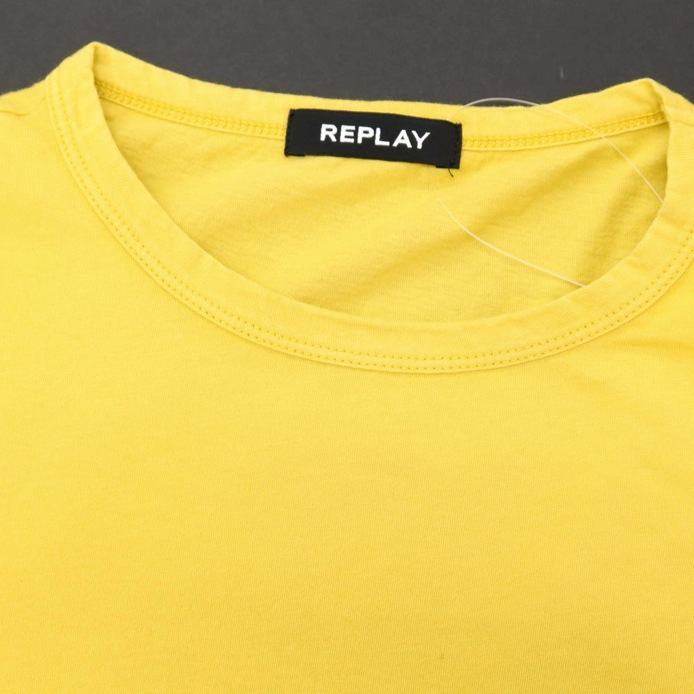 【新品】リプレイ REPLAY コットン クルーネック 半袖ポケットTシャツ イエロー【サイズL】【 状態ランクN 】【 メンズ 】