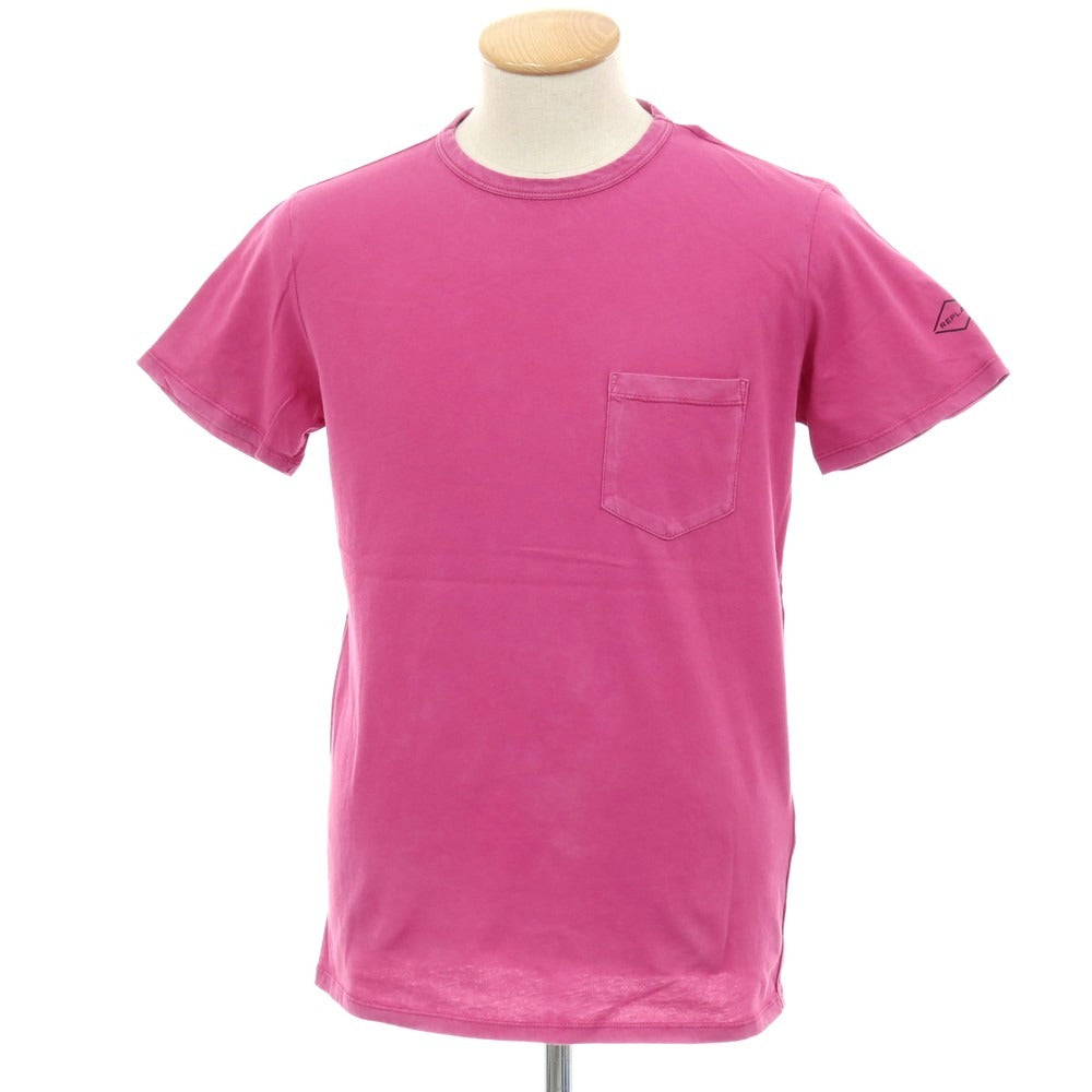 【新品】リプレイ REPLAY コットン クルーネック 半袖ポケットTシャツ パープルピンク系【サイズS】【 状態ランクN 】【 メンズ 】