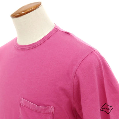 【新品】リプレイ REPLAY コットン クルーネック 半袖ポケットTシャツ パープルピンク系【サイズM】【 状態ランクN 】【 メンズ 】