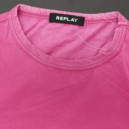 【新品】リプレイ REPLAY コットン クルーネック 半袖ポケットTシャツ パープルピンク系【サイズM】【 状態ランクN 】【 メンズ 】