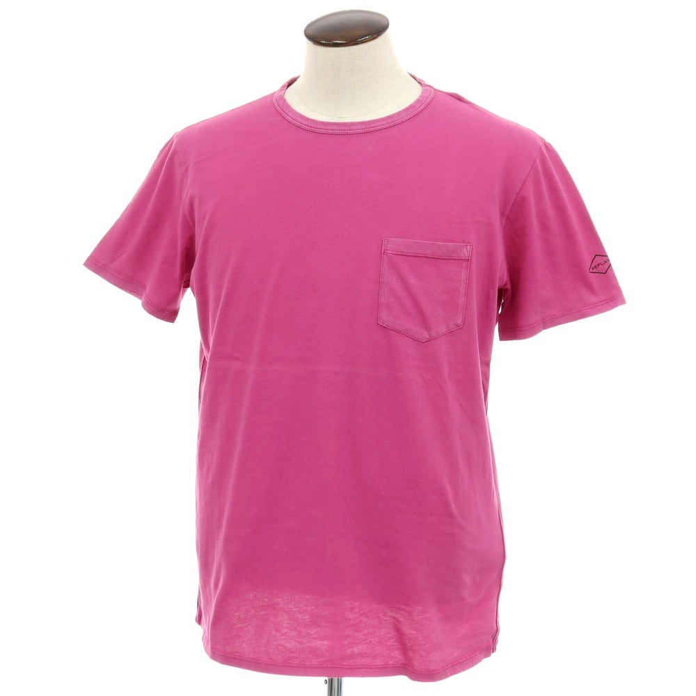 【新品】リプレイ REPLAY コットン クルーネック 半袖ポケットTシャツ パープルピンク系【サイズXL】【 状態ランクN 】【 メンズ 】