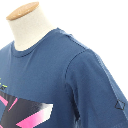 【新品アウトレット】リプレイ REPLAY コットン RACING GARAGE プリント クルーネック 半袖Ｔシャツ ダルブルー【サイズS】【 状態ランクN- 】【 メンズ 】