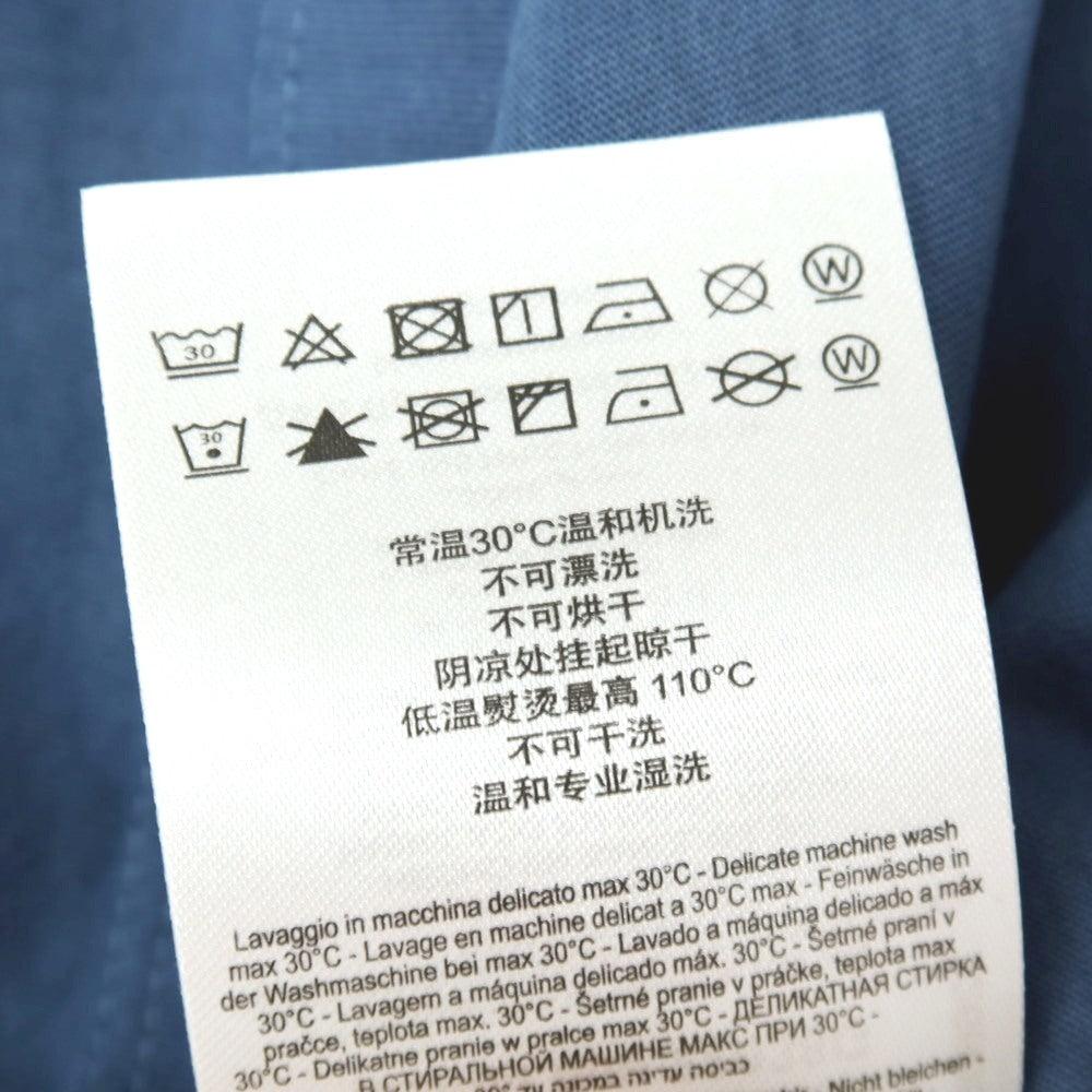 【新品アウトレット】リプレイ REPLAY コットン RACING GARAGE プリント クルーネック 半袖Ｔシャツ ダルブルー【サイズS】【 状態ランクN- 】【 メンズ 】
