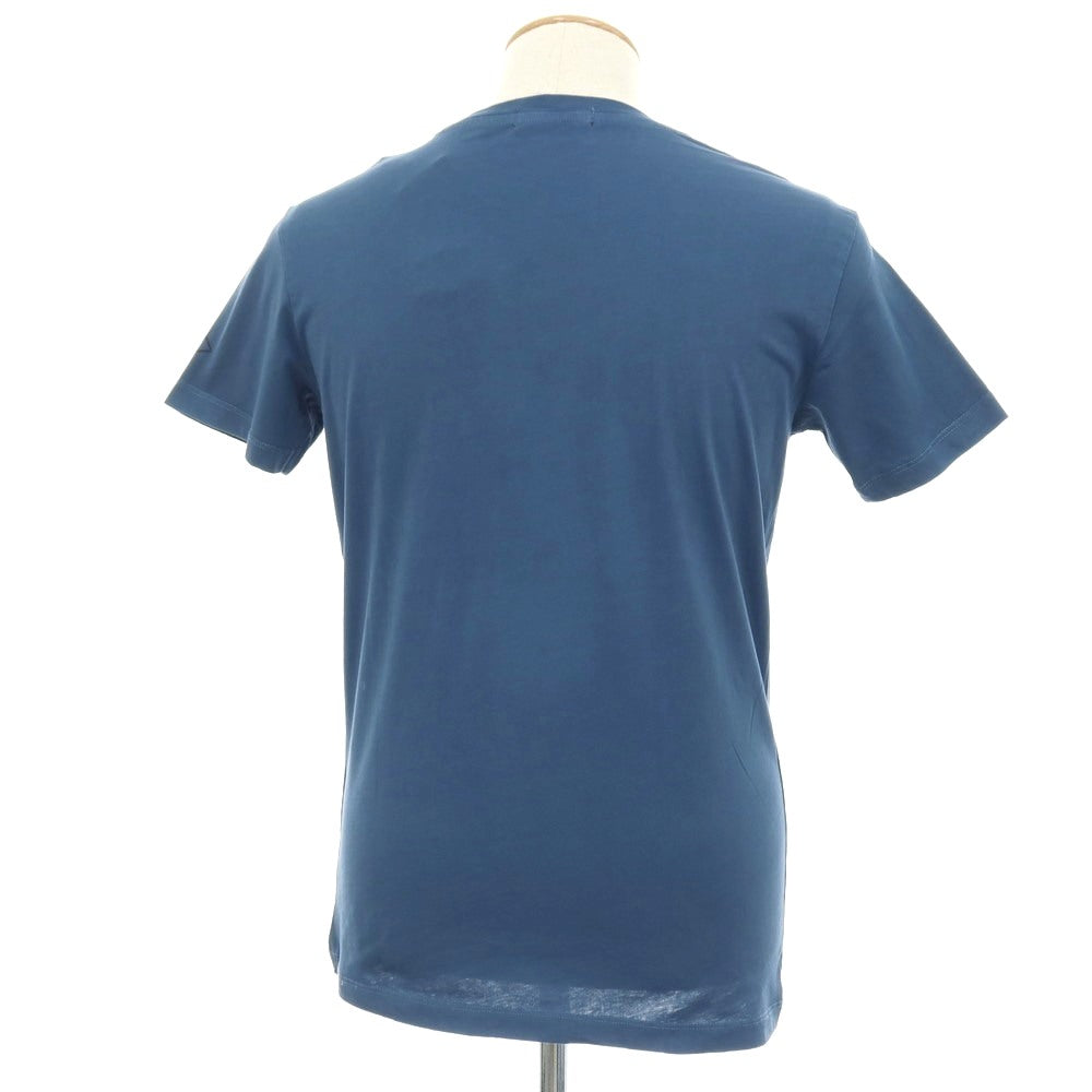 【新品アウトレット】リプレイ REPLAY コットン RACING GARAGE プリント クルーネック 半袖Ｔシャツ ダルブルー【サイズS】【 状態ランクN- 】【 メンズ 】
