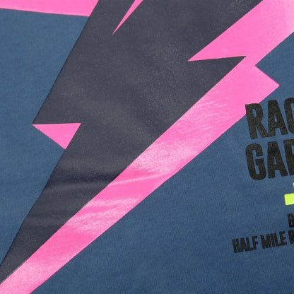 【新品アウトレット】リプレイ REPLAY コットン RACING GARAGE プリント クルーネック 半袖Ｔシャツ ダルブルー【サイズS】【 状態ランクN- 】【 メンズ 】