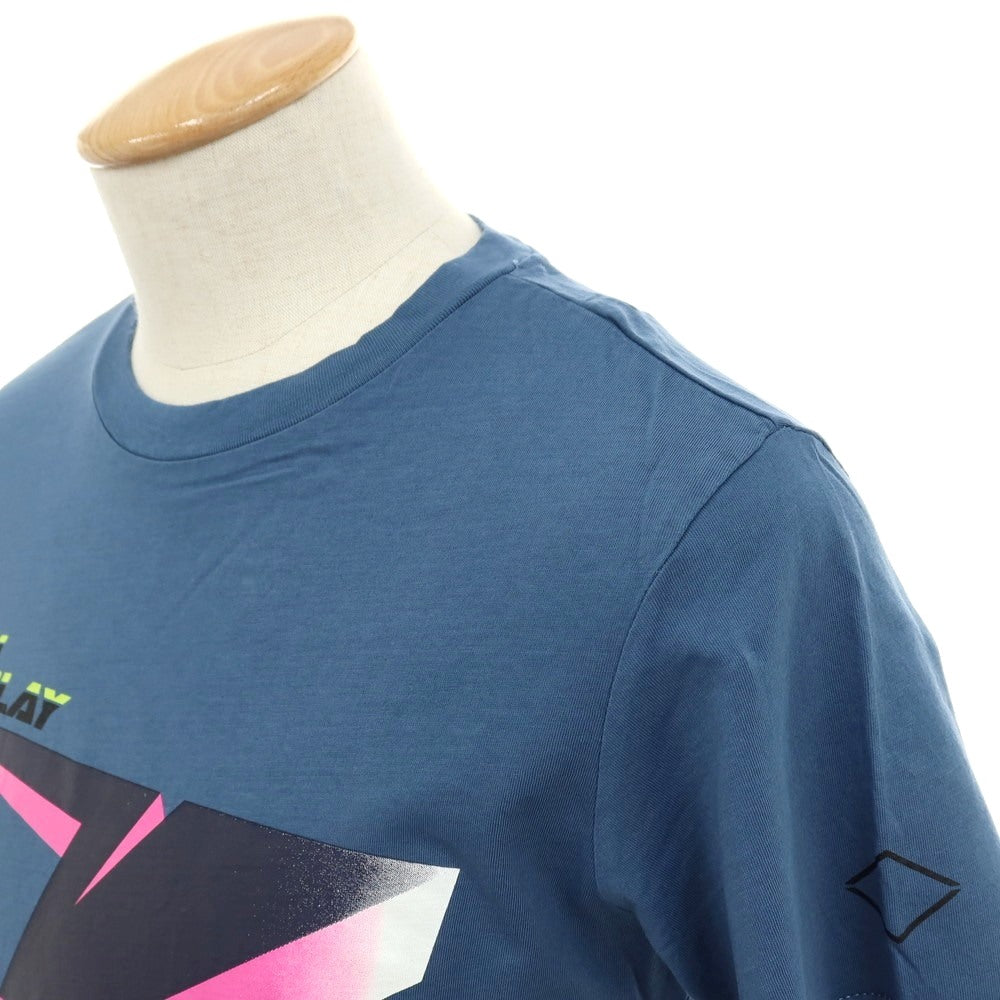 【新品】リプレイ REPLAY コットン RACING GARAGE プリント クルーネック 半袖Ｔシャツ ダルブルー【サイズS】【 状態ランクN 】【 メンズ 】