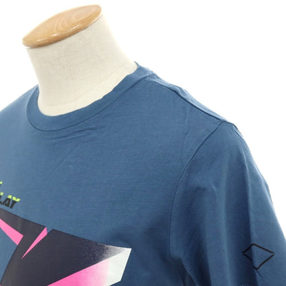 【新品】リプレイ REPLAY コットン RACING GARAGE プリント クルーネック 半袖Ｔシャツ ダルブルー【サイズS】【 状態ランクN 】【 メンズ 】