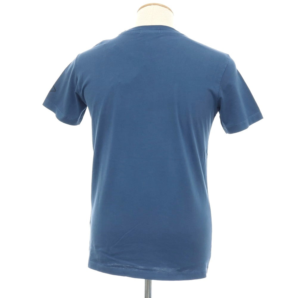 【新品アウトレット】リプレイ REPLAY コットン RACING GARAGE プリント クルーネック 半袖Ｔシャツ ダルブルー【サイズS】【 状態ランクN- 】【 メンズ 】