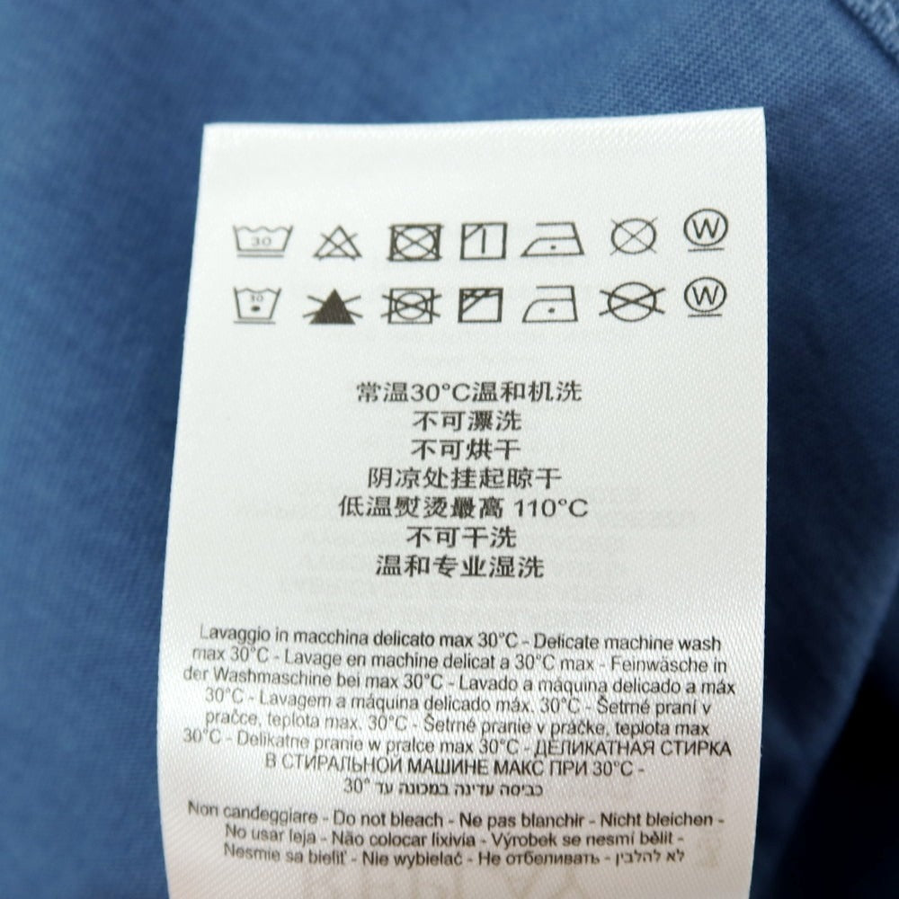 【新品アウトレット】リプレイ REPLAY コットン RACING GARAGE プリント クルーネック 半袖Ｔシャツ ダルブルー【サイズS】【 状態ランクN- 】【 メンズ 】