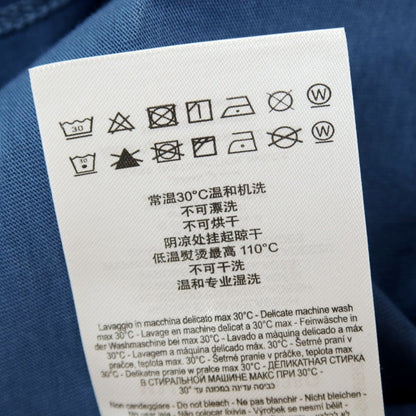 【新品】リプレイ REPLAY コットン RACING GARAGE プリント クルーネック 半袖Ｔシャツ ダルブルー【サイズS】【 状態ランクN 】【 メンズ 】