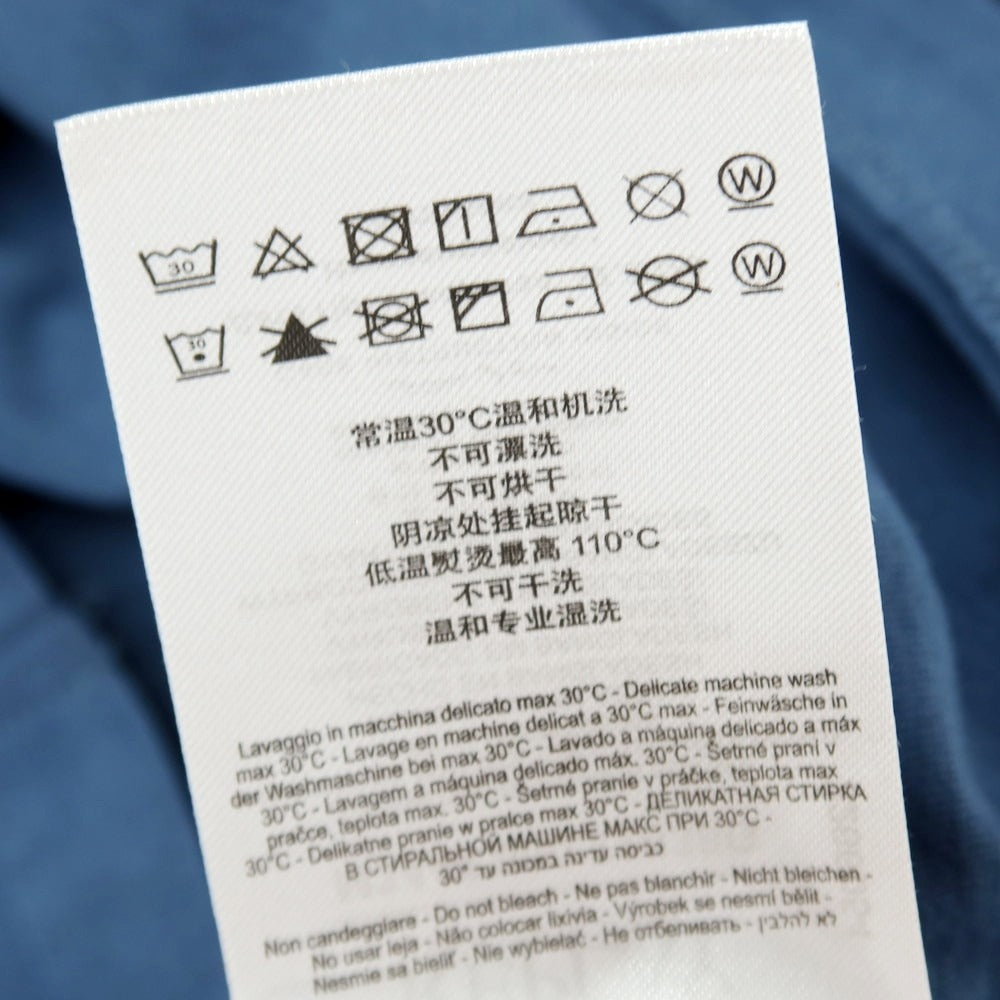 【新品アウトレット】リプレイ REPLAY コットン RACING GARAGE プリント クルーネック 半袖Ｔシャツ ダルブルー【サイズM】【 状態ランクN- 】【 メンズ 】