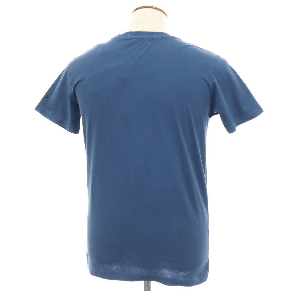 【新品アウトレット】リプレイ REPLAY コットン RACING GARAGE プリント クルーネック 半袖Ｔシャツ ダルブルー【サイズM】【 状態ランクN- 】【 メンズ 】