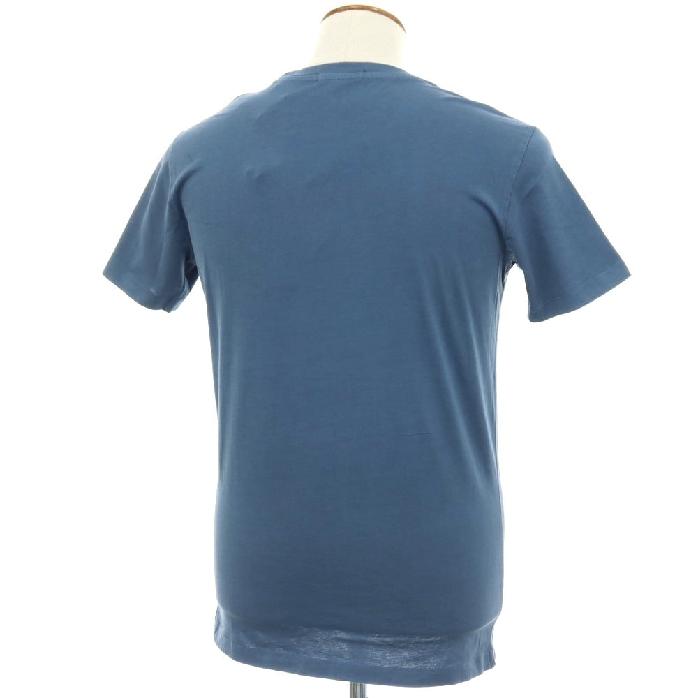 【新品アウトレット】リプレイ REPLAY コットン RACING GARAGE プリント クルーネック 半袖Ｔシャツ ダルブルー【サイズM】【 状態ランクN- 】【 メンズ 】