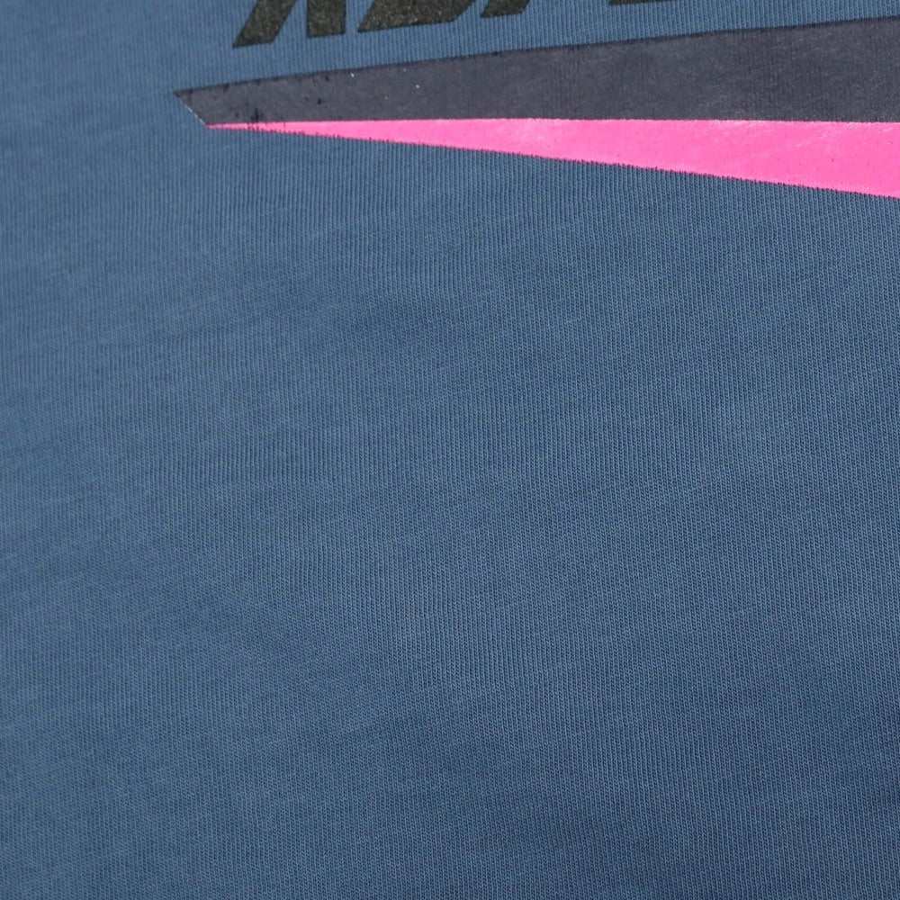 【新品アウトレット】リプレイ REPLAY コットン RACING GARAGE プリント クルーネック 半袖Ｔシャツ ダルブルー【サイズM】【 状態ランクN- 】【 メンズ 】