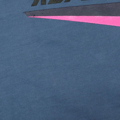 【新品アウトレット】リプレイ REPLAY コットン RACING GARAGE プリント クルーネック 半袖Ｔシャツ ダルブルー【サイズM】【 状態ランクN- 】【 メンズ 】