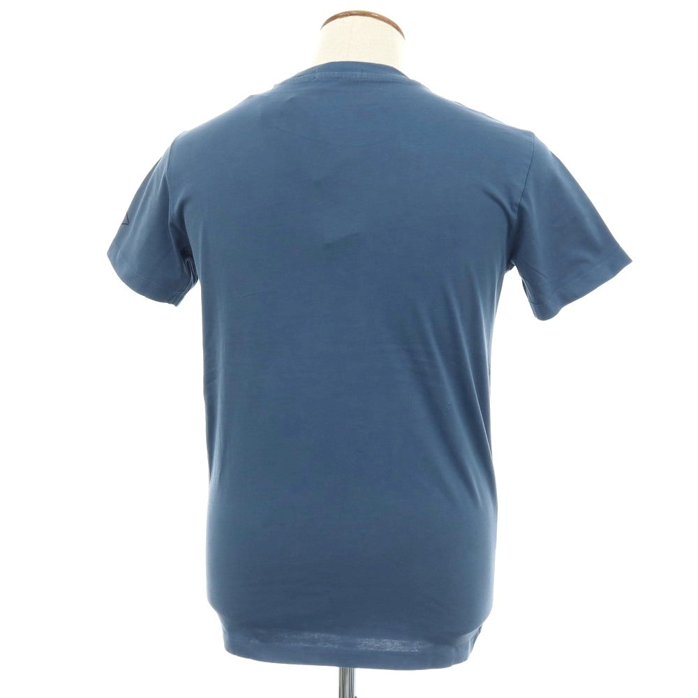 【新品アウトレット】リプレイ REPLAY コットン RACING GARAGE プリント クルーネック 半袖Ｔシャツ ダルブルー【サイズM】【 状態ランクN- 】【 メンズ 】