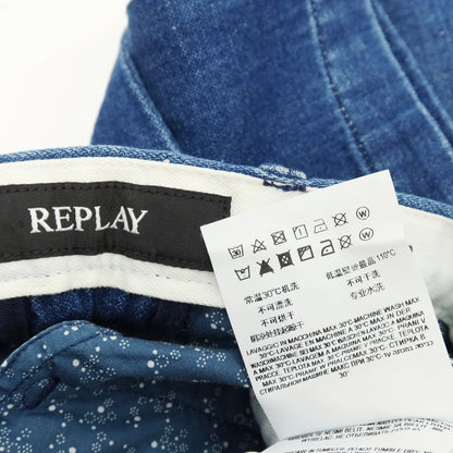 【新品アウトレット】リプレイ REPLAY コットン デニムパンツ ブルー【サイズ28】【 状態ランクN- 】【 メンズ 】