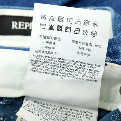 【新品アウトレット】リプレイ REPLAY コットン デニムパンツ ブルー【サイズ29】【 状態ランクN- 】【 メンズ 】