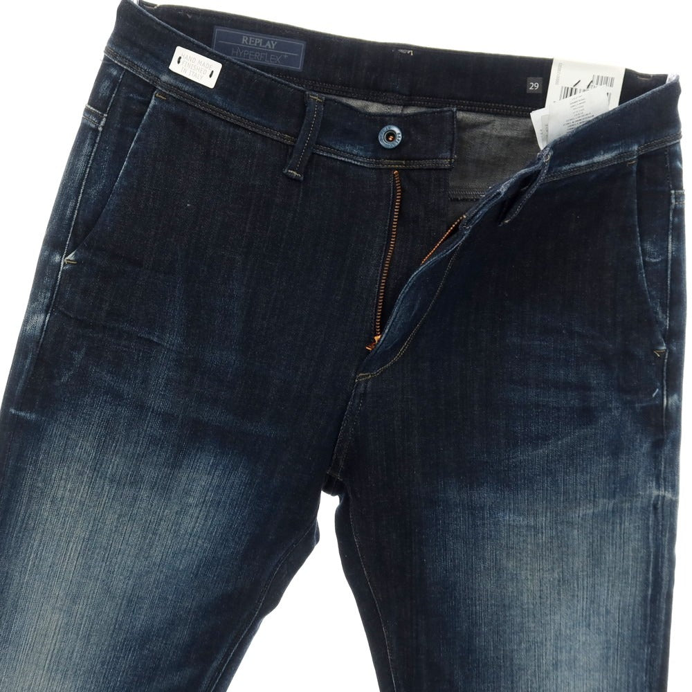 【SALE50%OFF/返品不可】【新品】リプレイ REPLAY HYPERFLEX ストレッチ コットンポリエステル デニムパンツ ジーンズ ネイビー【 サイズ29 】【 状態ランクN 】【 メンズ 】