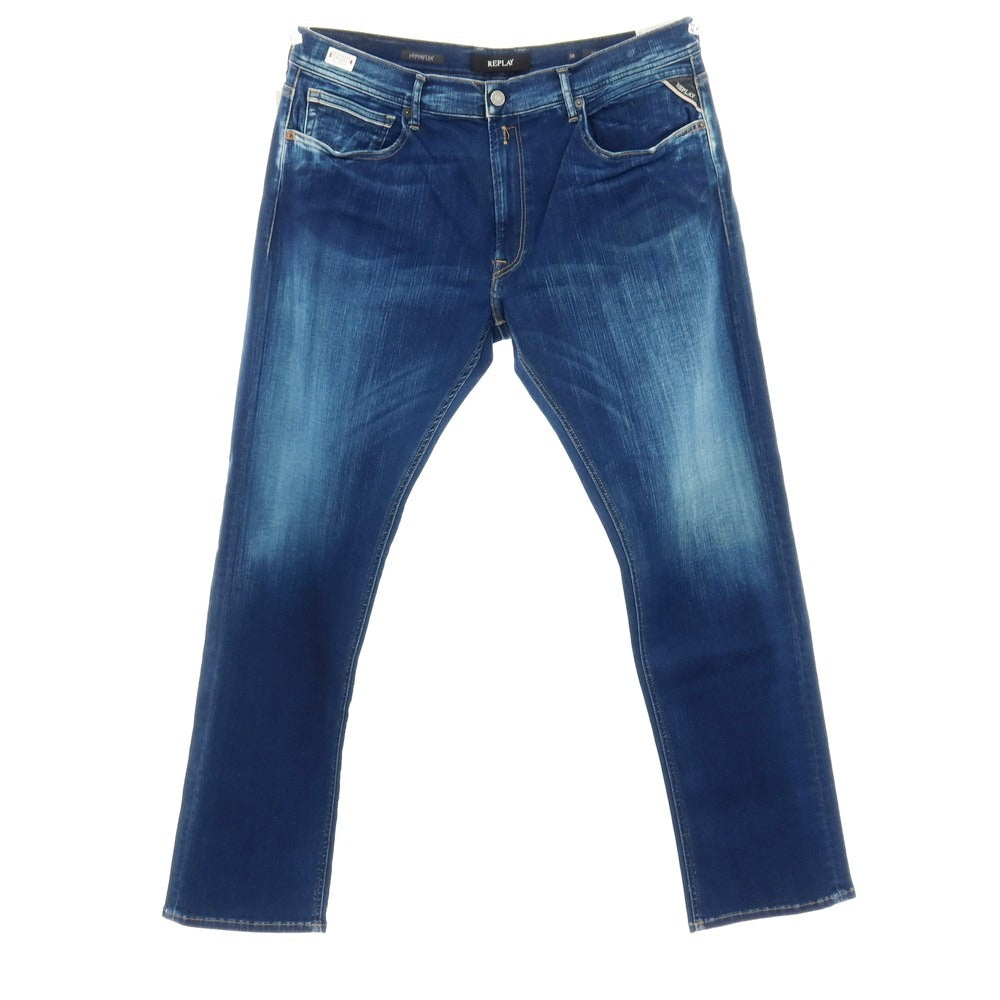 【新品】リプレイ REPLAY HYPERFLEX SURF BLUE ED. GROVER ストレッチ コットンポリエステル デニムパンツ ジーンズ ネイビーブルー【サイズ38】【 状態ランクN 】【 メンズ 】