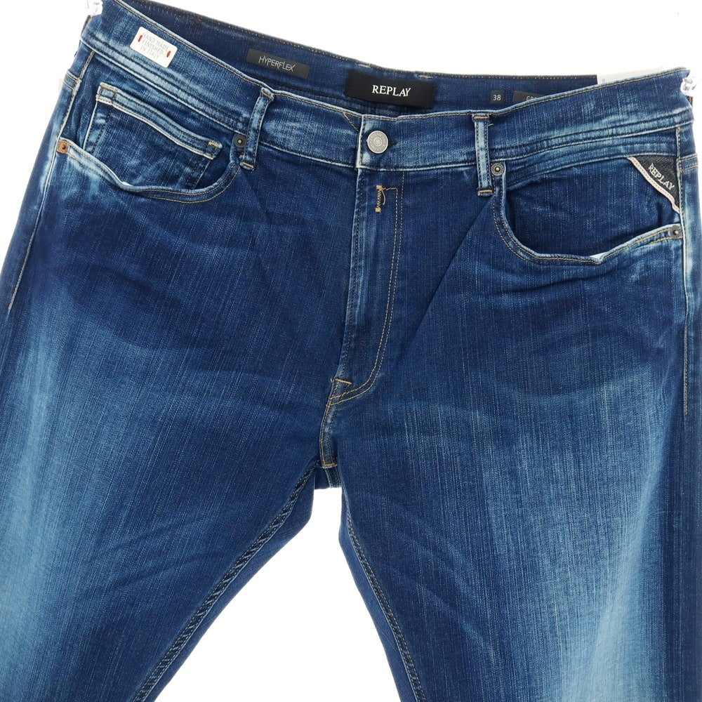 【新品】リプレイ REPLAY HYPERFLEX SURF BLUE ED. GROVER ストレッチ コットンポリエステル デニムパンツ ジーンズ ネイビーブルー【サイズ38】【 状態ランクN 】【 メンズ 】