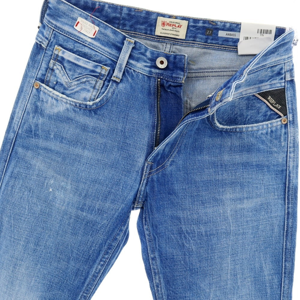 【新品】リプレイ REPLAY ANBASS コットン デニムパンツ ジーンズ ブルー【サイズ27】【 状態ランクN 】【 メンズ 】