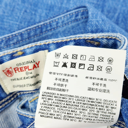 【新品】リプレイ REPLAY ANBASS コットン デニムパンツ ジーンズ ブルー【サイズ27】【 状態ランクN 】【 メンズ 】