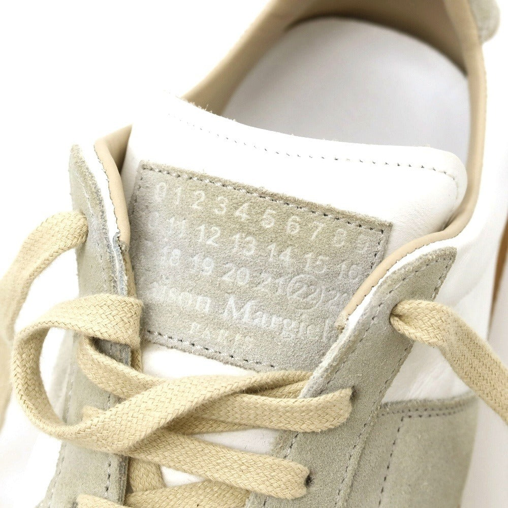 【新品アウトレット】マルタンマルジェラ２２ Martin Margiela 22 ジャーマントレーナー レザー スニーカー ホワイト系【サイズ41】【 状態ランクN- 】【 メンズ 】