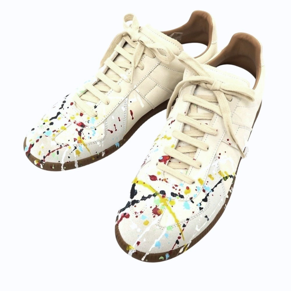 【新品アウトレット】マルタンマルジェラ２２ Martin Margiela 22 ジャーマントレーナー ヌバック スニーカー サンドベージュ系【サイズ41】【 状態ランクN- 】【 メンズ 】