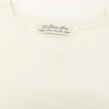 【中古】レミレリーフ REMI RELIEF コットン クルーネック スウェット ホワイト【サイズL】【 状態ランクB 】【 メンズ 】