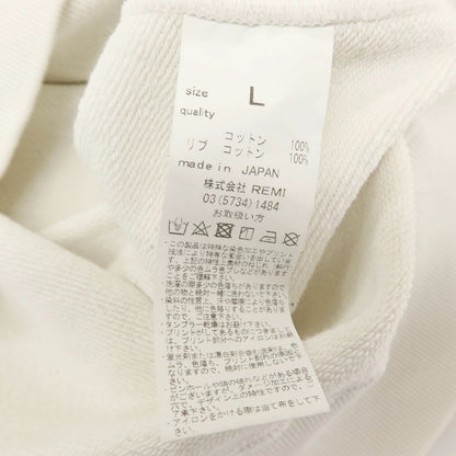 【中古】レミレリーフ REMI RELIEF コットン クルーネック スウェット ホワイト【サイズL】【 状態ランクB 】【 メンズ 】