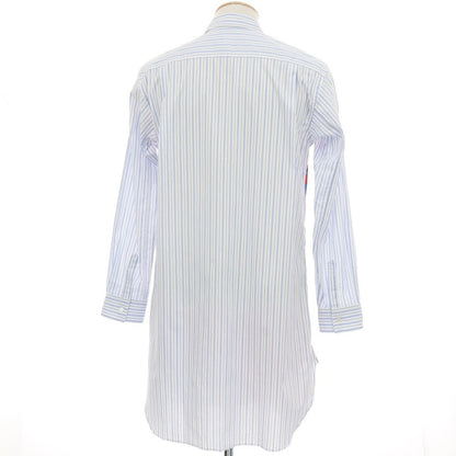 【中古】コムデギャルソンシャツ COMME des GARCONS SHIRT 2025年秋冬 Football Scarf Shirt ストライプ ロングシャツ ホワイトxブルー【サイズS】【 状態ランクA 】【 メンズ 】