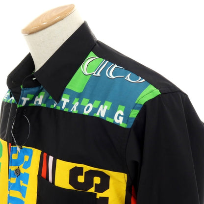 【中古】コムデギャルソンシャツ COMME des GARCONS SHIRT 2025年秋冬 Football Scarf Shirt レギュラーカラー カジュアルシャツ ブラックxマルチカラー【サイズS】【 状態ランクA 】【 メンズ 】