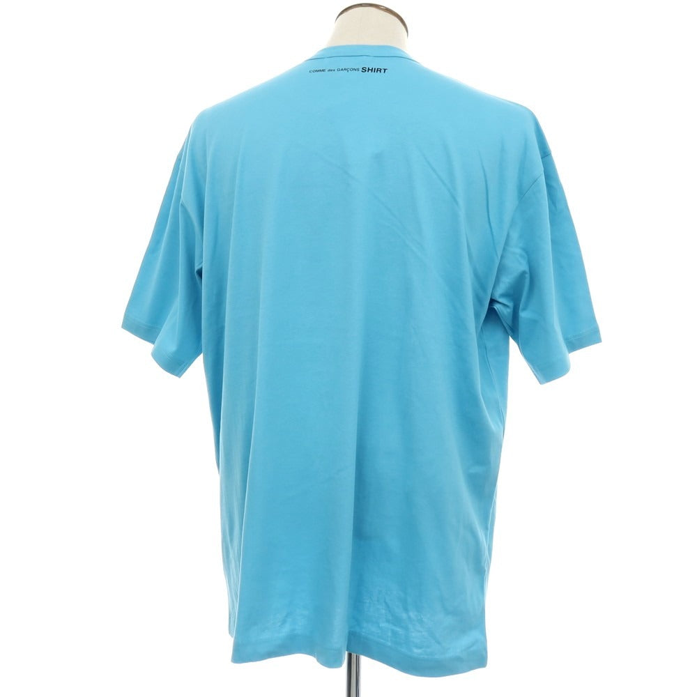 【中古】コムデギャルソンシャツ COMME des GARCONS SHIRT 2025年秋冬 コットン クルーネック 半袖Ｔシャツ ライトブルー【サイズXL】【 状態ランクA 】【 メンズ 】