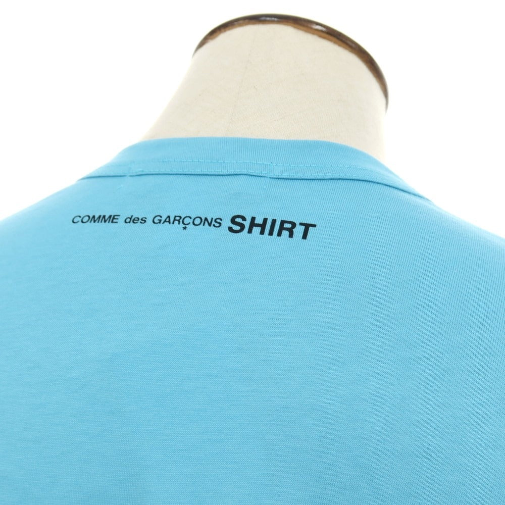【中古】コムデギャルソンシャツ COMME des GARCONS SHIRT 2025年秋冬 コットン クルーネック 半袖Ｔシャツ ライトブルー【サイズXL】【 状態ランクA 】【 メンズ 】[CPD]