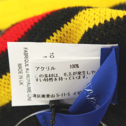 【中古】コムデギャルソンシャツ COMME des GARCONS SHIRT 2025年秋冬 アクリル ニット ジャカード フットボール マフラー イエローxマルチカラー【 状態ランクA 】【 メンズ 】