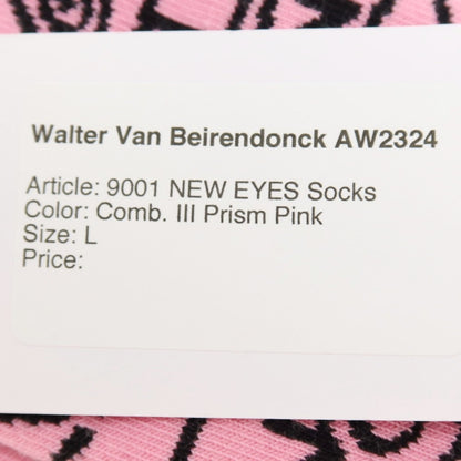 【中古】【未使用】ウォルターヴァンベイレンドンク Walter Van Beirendonck NEW EYES Socks ソックス 靴下 ピンクxオレンジ【サイズL】【 状態ランクS 】【 メンズ 】