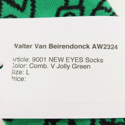 【中古】【未使用】ウォルターヴァンベイレンドンク Walter Van Beirendonck NEW EYES Socks ソックス 靴下 グリーンxブルー【サイズL】【 状態ランクS 】【 メンズ 】