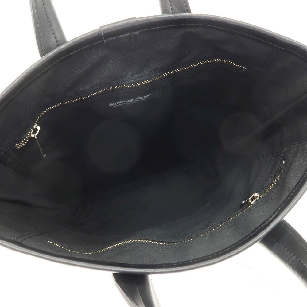【中古】コムデギャルソン オムドゥ COMME des GARCONS HOMME DEUX 2025年春夏 合成皮革 トートバッグ ブラック【 状態ランクA 】【 メンズ 】
