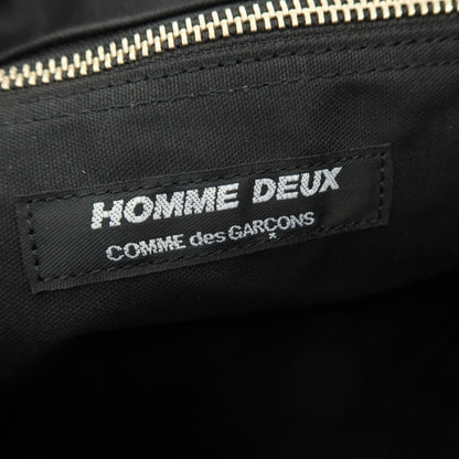 【中古】コムデギャルソン オムドゥ COMME des GARCONS HOMME DEUX 2025年春夏 合成皮革 トートバッグ ブラック【 状態ランクA 】【 メンズ 】