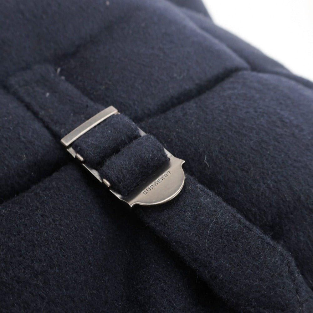 【中古】バーバリーロンドン BURBERRY LONDON カシミヤ 中綿入り フーデッドコート ネイビー【サイズS（180）】【 状態ランクC 】【 メンズ 】