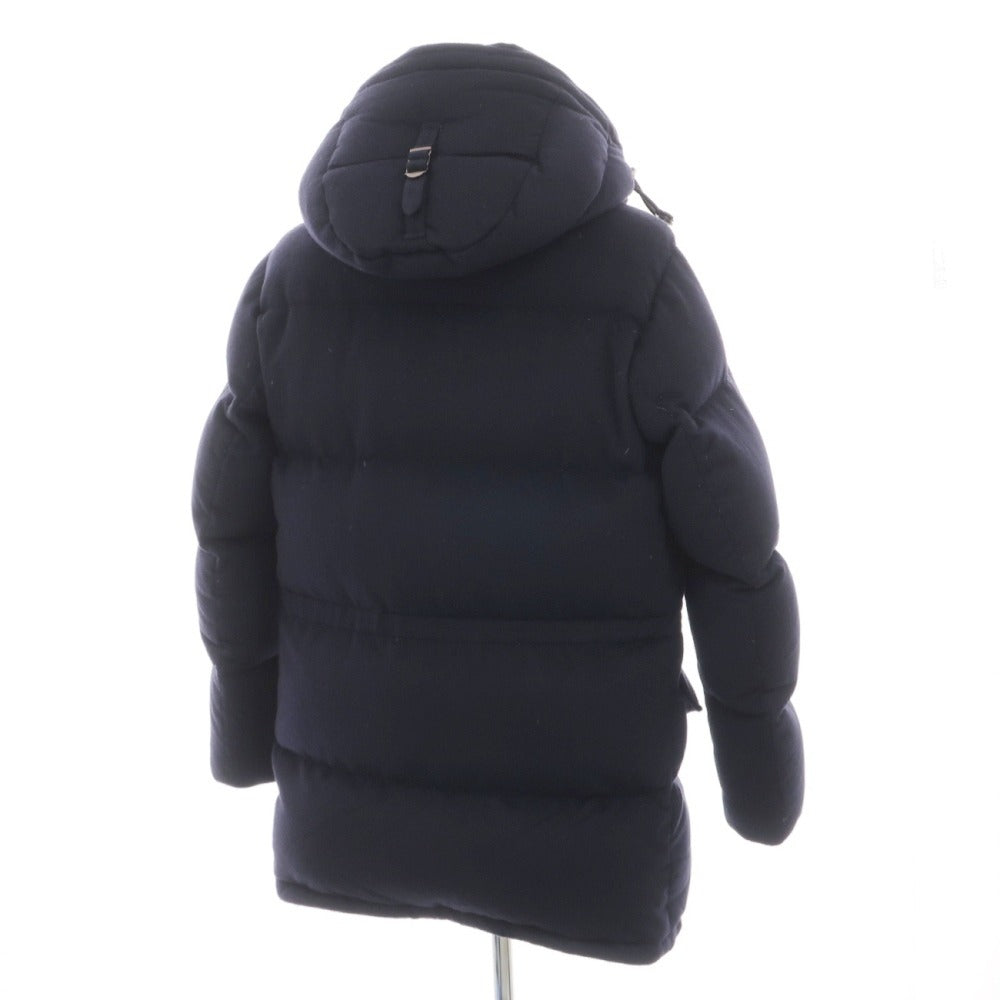 【中古】バーバリーロンドン BURBERRY LONDON カシミヤ 中綿入り フーデッドコート ネイビー【サイズS（180）】【 状態ランクC 】【 メンズ 】