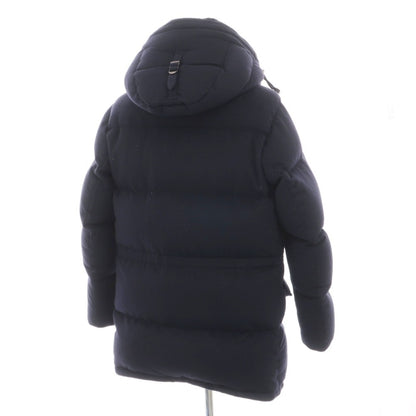 【中古】バーバリーロンドン BURBERRY LONDON カシミヤ 中綿入り フーデッドコート ネイビー【サイズS（180）】【 状態ランクC 】【 メンズ 】