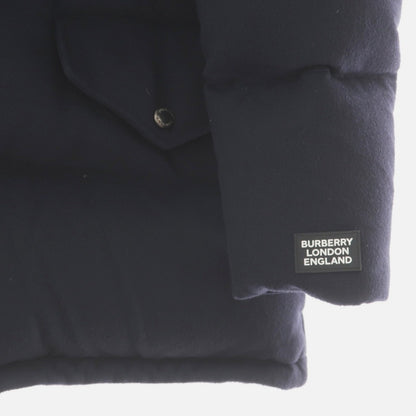【中古】バーバリーロンドン BURBERRY LONDON カシミヤ 中綿入り フーデッドコート ネイビー【サイズS（180）】【 状態ランクC 】【 メンズ 】