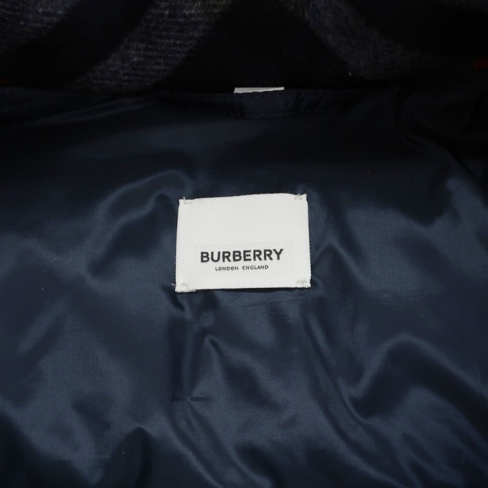 【中古】バーバリーロンドン BURBERRY LONDON カシミヤ 中綿入り フーデッドコート ネイビー【サイズS（180）】【 状態ランクC 】【 メンズ 】