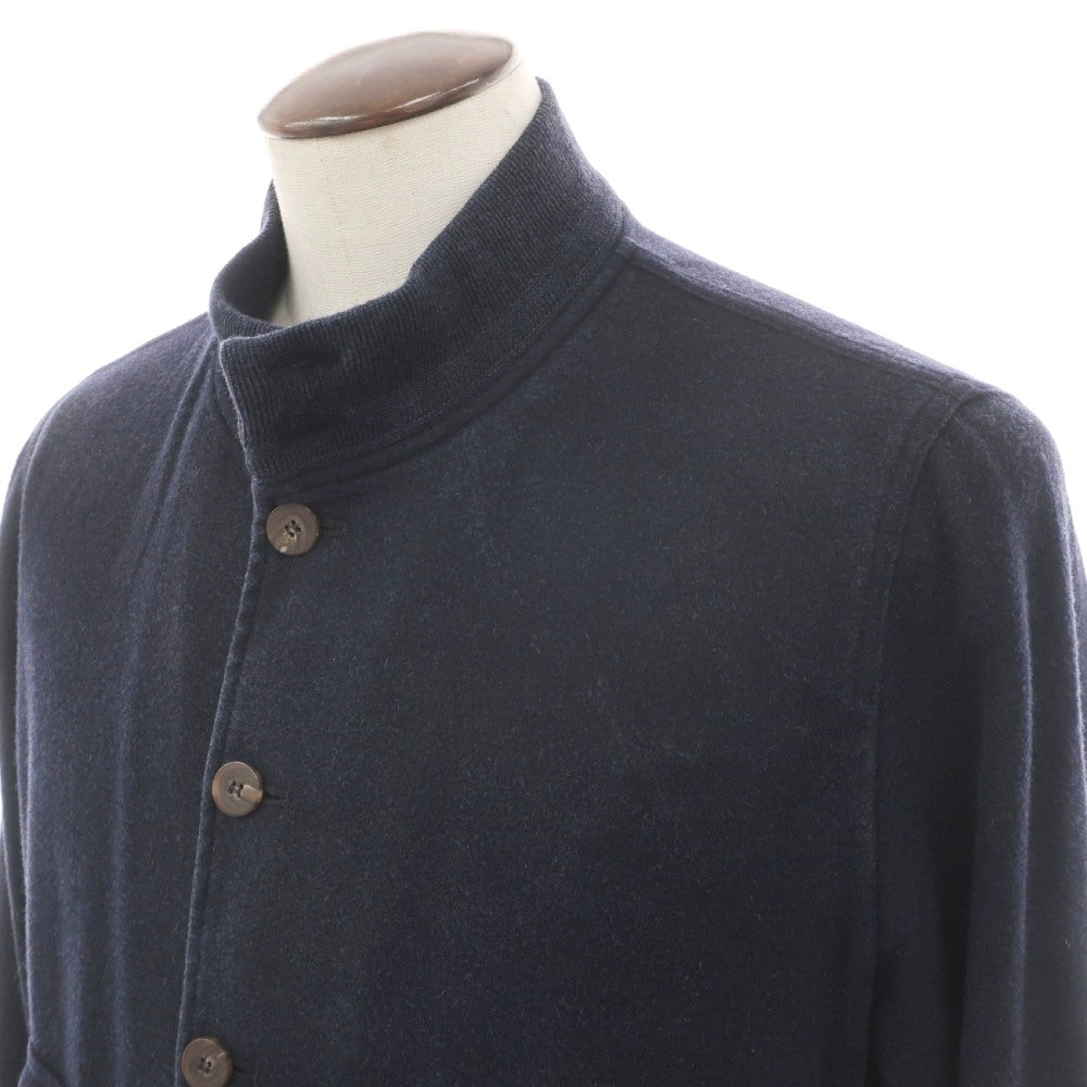 【中古】ヴァルスタリーノ VALSTARINO カシミヤ ガーメントダイ ヴァルスタリーノブルゾン スイングトップ ネイビー【サイズ50】【 状態ランクC 】【 メンズ 】